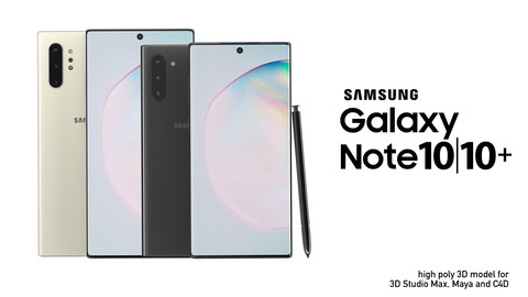 Samsung Galaxy Note 10/10+ high poly 3D model