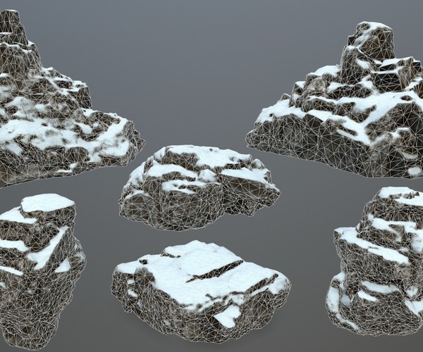 ArtStation - snow rocks | Game Assets