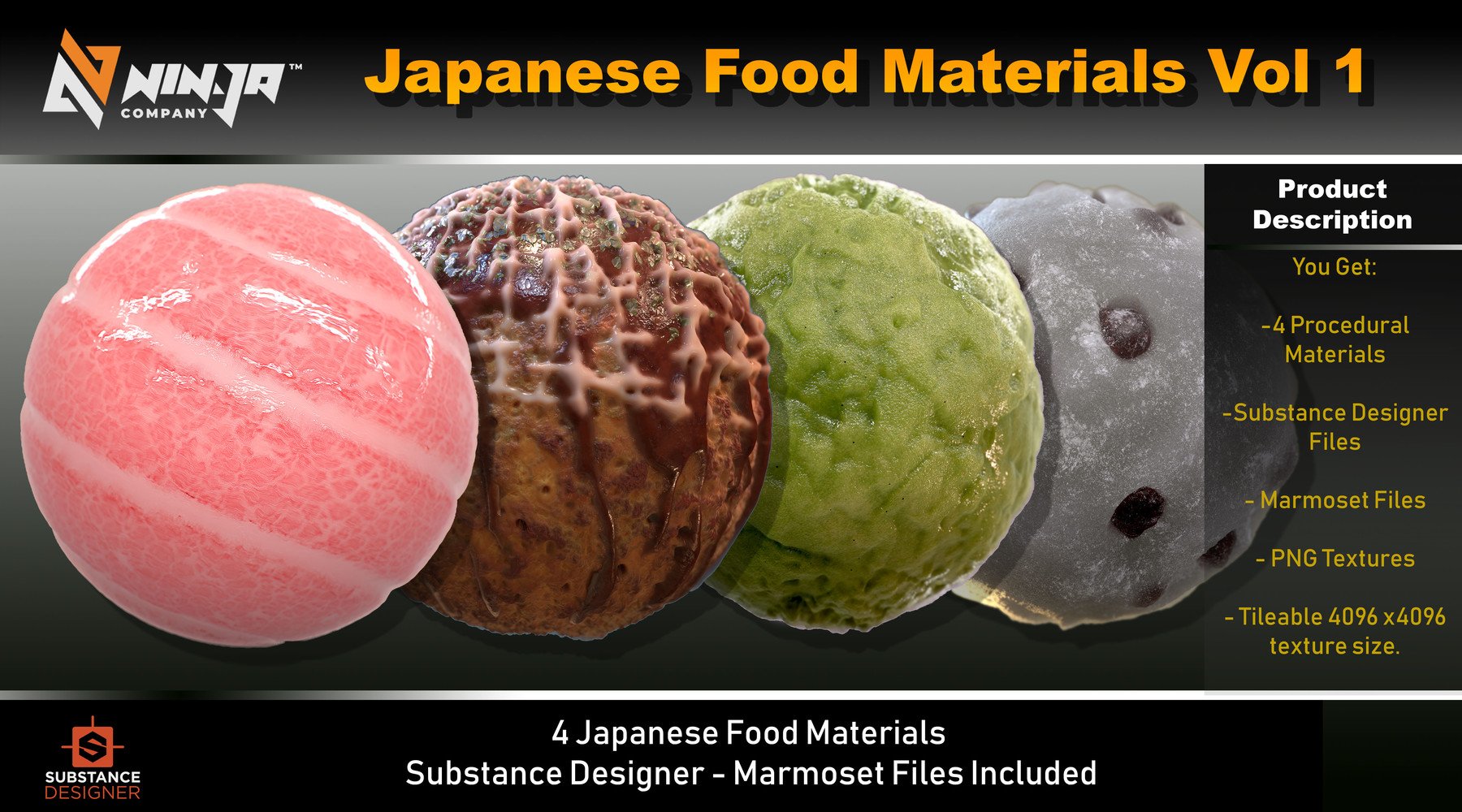 ArtStation - Japanese Food Materials Vol 01 | Resources