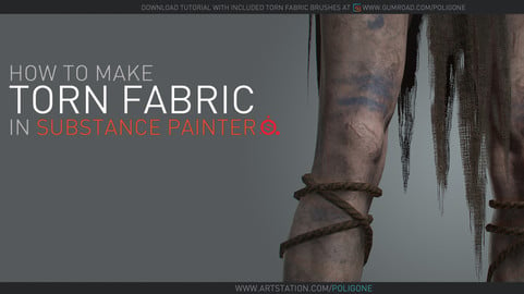 Poligone - Making Torn Fabric in Substance Painter [FREE]