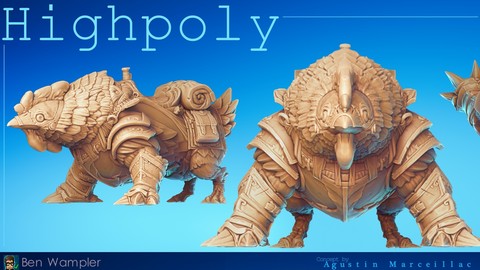 Highpoly 3D asset Chicken / Griffin Mount [Chriffin Jr.]
