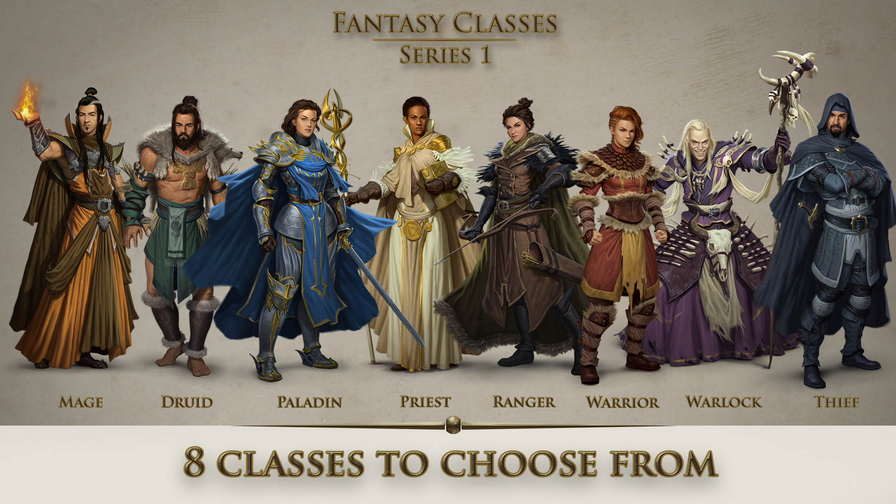 ArtStation Stock Art Fantasy Classes Series 1