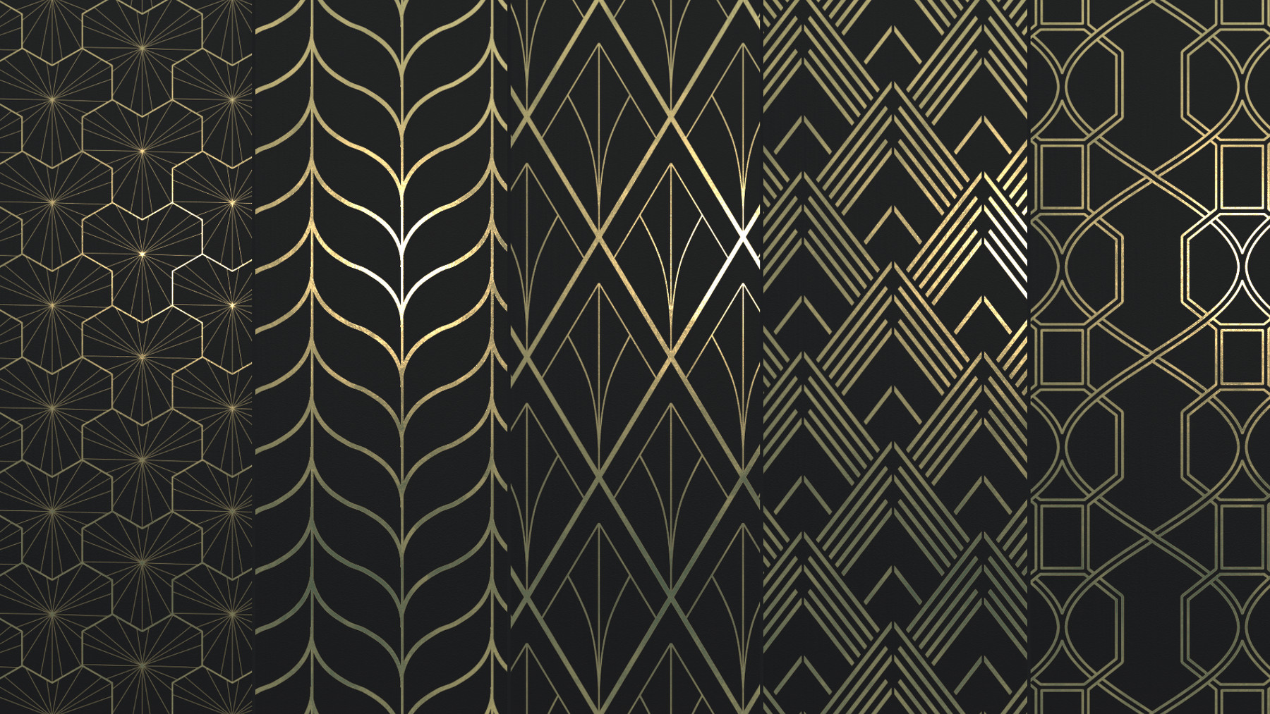 Luxurious Blend of Black and Gold: Art Deco Wallpaper Design | Interior  Makeover