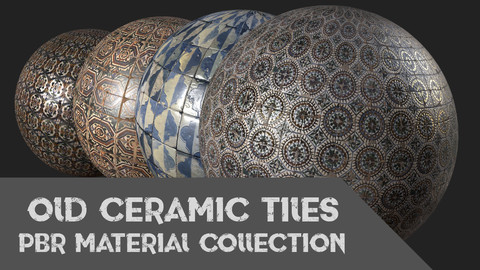 Old Ceramic Tiles Material Collection