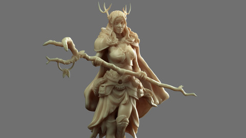 Druid Miniature for 3d printing