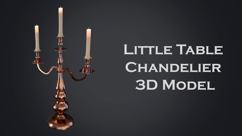 Little table Chandelier 3D Model