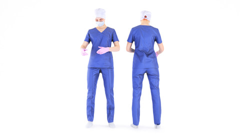 Surgeon doctor working in antiviral gloves 20