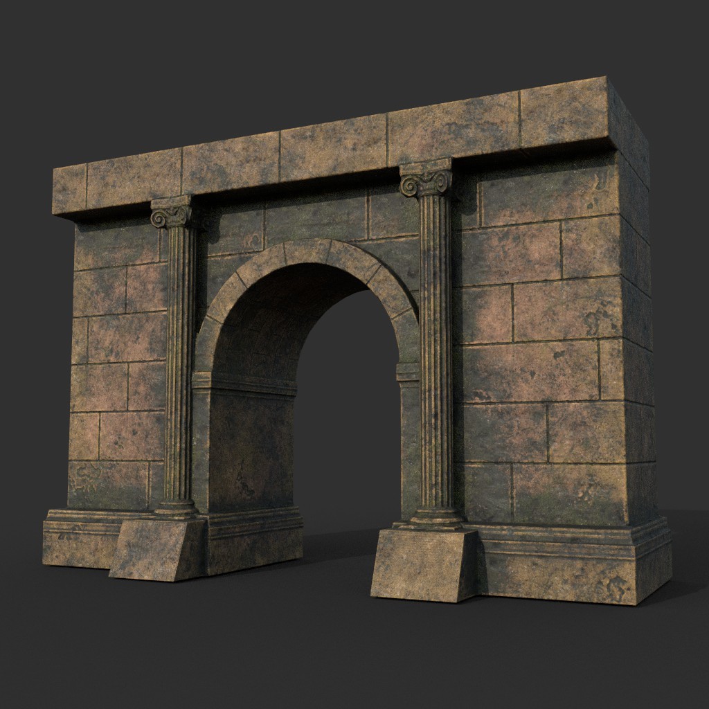 Artstation - Low Poly Ancient Roman Ruin Construction Pack 02 - Brown 