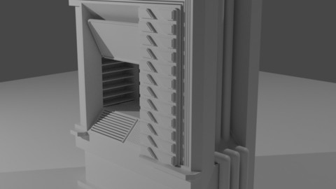 Cyberpunk/Sci-Fi,  Weapon/Item Vending Machine 3D Model Game asset (FBX, OBJ)