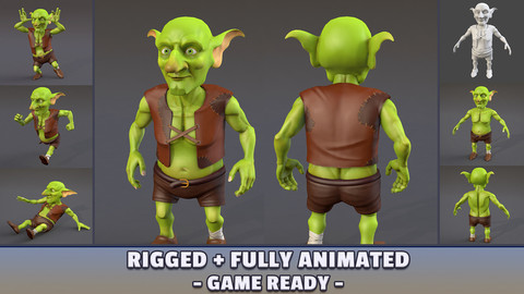 Goblin Rigged + Animated for Games