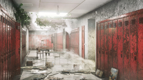 School Corridor Abandoned