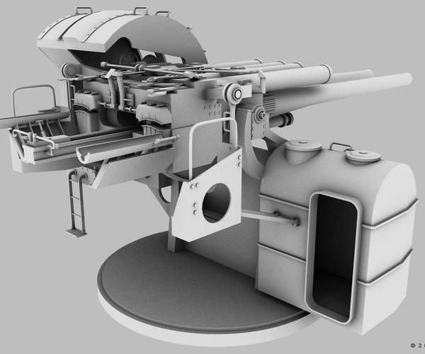 ArtStation - Japanese Type 89 gun | Game Assets