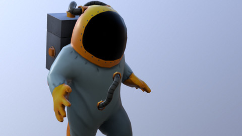 Low poly Astronaut (with animations)