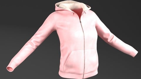 Hoody (For Woman, PBR, Lowpoly, MAX, FBX)