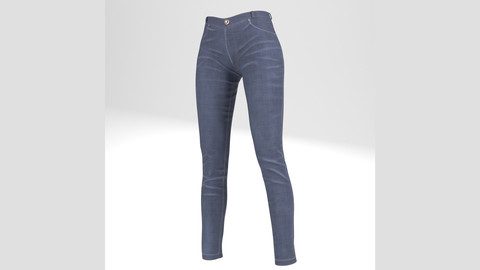 Jean, Pants (For Woman, PBR, Lowpoly, Max, FBX)