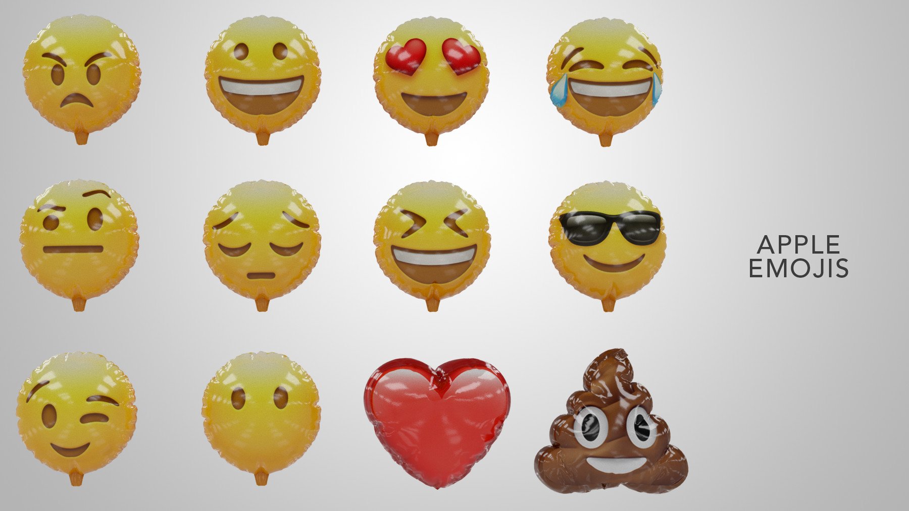 ArtStation Emoji Balloons Pack Resources