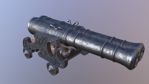 Ship artillery Unicorn 32 pound.