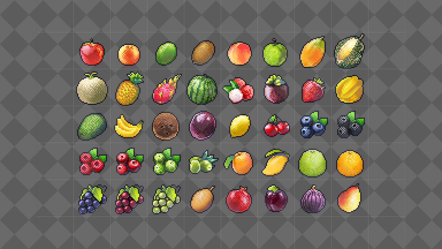 ArtStation - 2DAsset Pixel Fresh Fruits | Game Assets