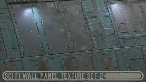 Sci fi wall panel texture set 2