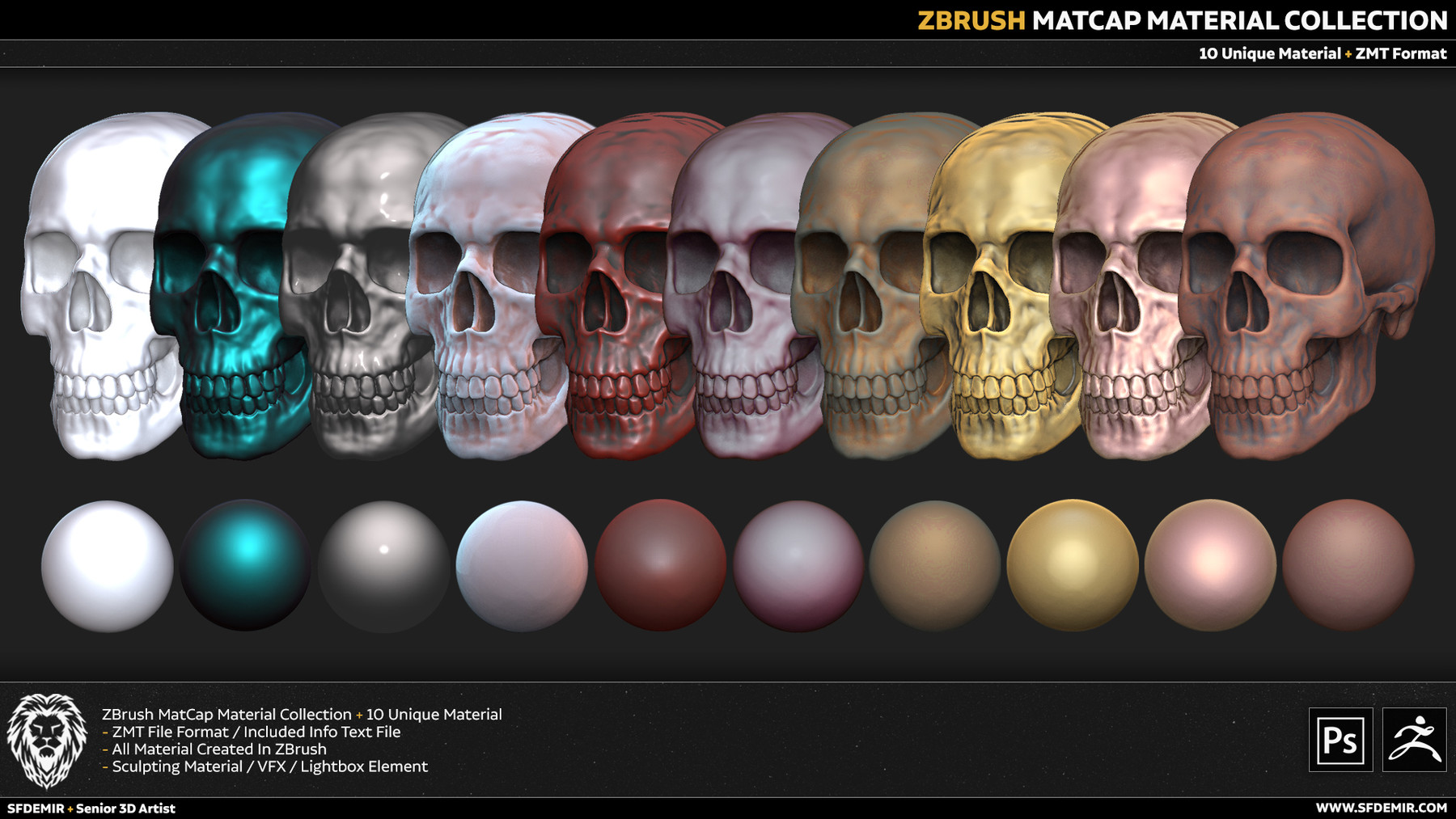 painting materials in zbrush