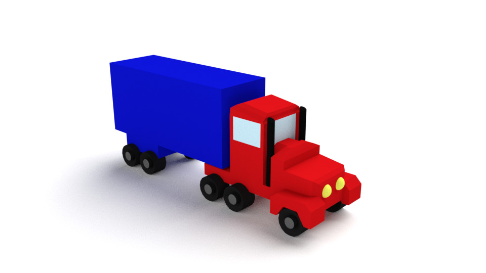 chroma 3D - Low Poly Cartoon Toy Truck chroma 3D - Low Poly Cartoon Toy Truck