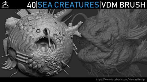 Zbrush - Sea Creatures VDM Brush