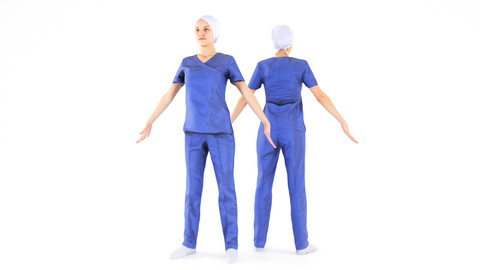 Surgical nurse A-pose 44