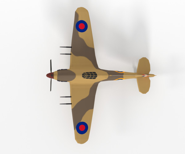 ArtStation Low Poly Hawker Hurricane MK IIC WW2 Airplane Resources