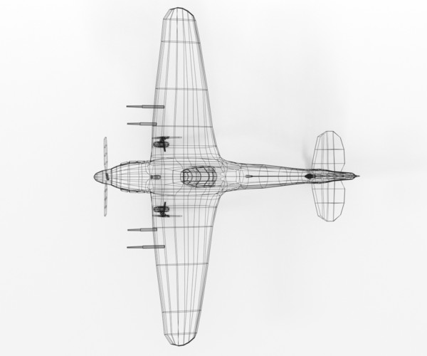 ArtStation Low Poly Hawker Hurricane MK IIC WW2 Airplane Resources