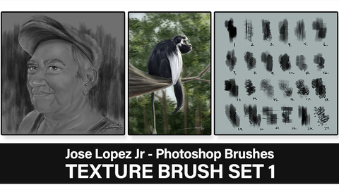 Jose Lopez Jr | Photoshop Texture Brush Set 1