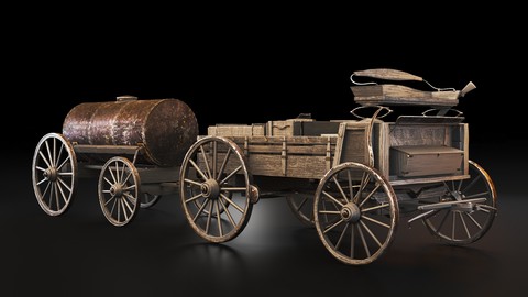 Wild Western Stagecoach and Wagon