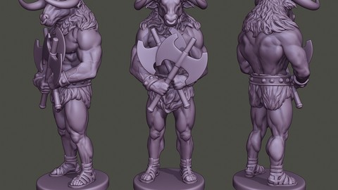 Minotaur Warrior Guard two Axes