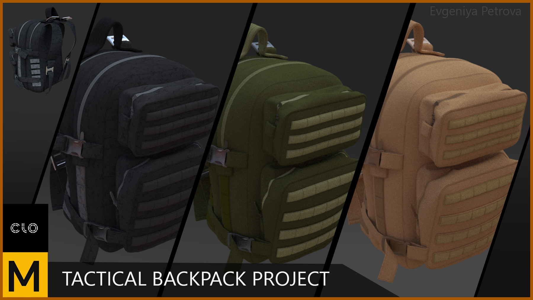 ArtStation - BACKPACK MODELS Vol 40 Marvelous designer/ Clo3d AND OBJ FILES