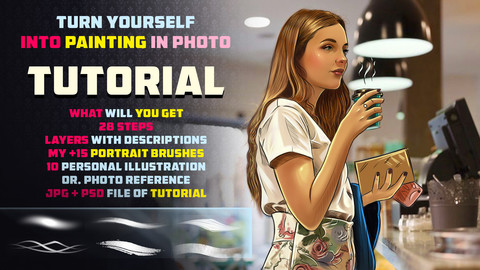 PAINT YOURSELF TUTORIAL / TIP AND TRICKS / +15 PORTRAIT BRUSHES  /  | PHOTOSHOP