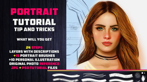 PORTRAIT TUTORIAL / + 15 BRUSHES / TIP AND TRICKS | PHOTOSHOP