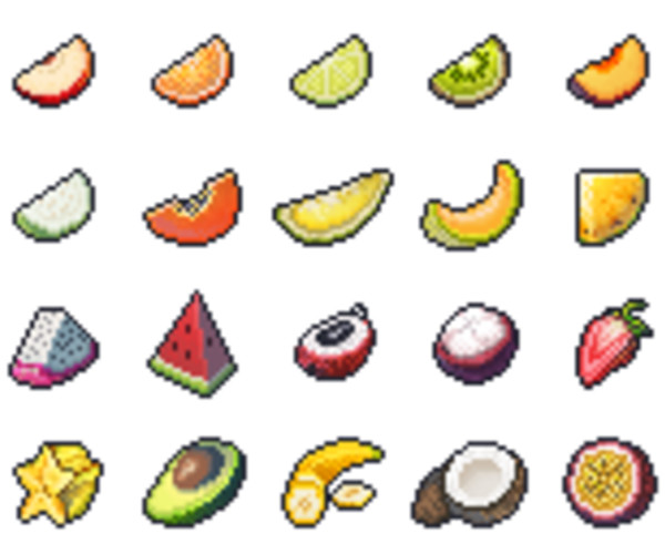 ArtStation - Pixel fruits