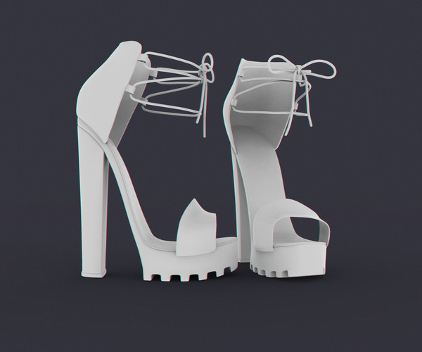 ArtStation - Blender project - High laced heels / blend / obj | Resources