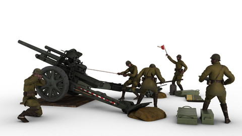 Le. FH18 type 105 mm howitzers  \ Le.FH18型105毫米榴弹炮