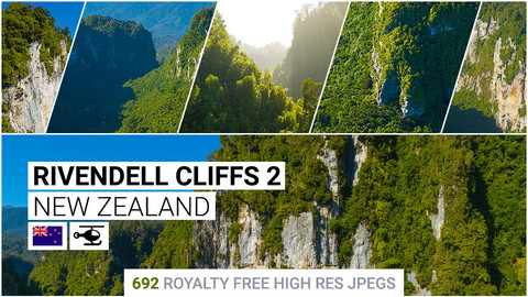 Rivendell Cliffs 2 | Matte Painting / reference / photobash pack