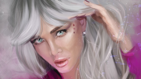 Кисти для Adobe Photoshop и портрет со всеми слоями