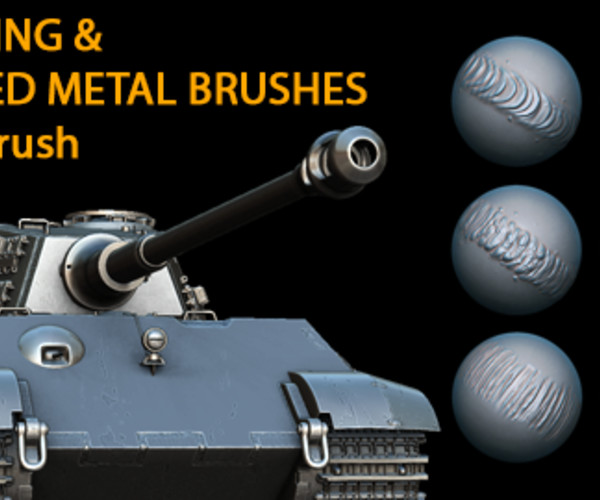 ArtStation Cutted metal and Welding Brushes for Zbrush Brushes
