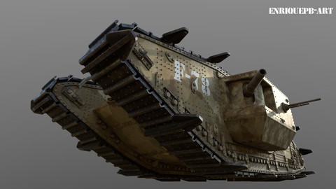 Mark IV Tank 1915 (Hight Poly)