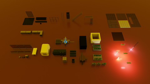 Bunker assets (MagicaVoxel)