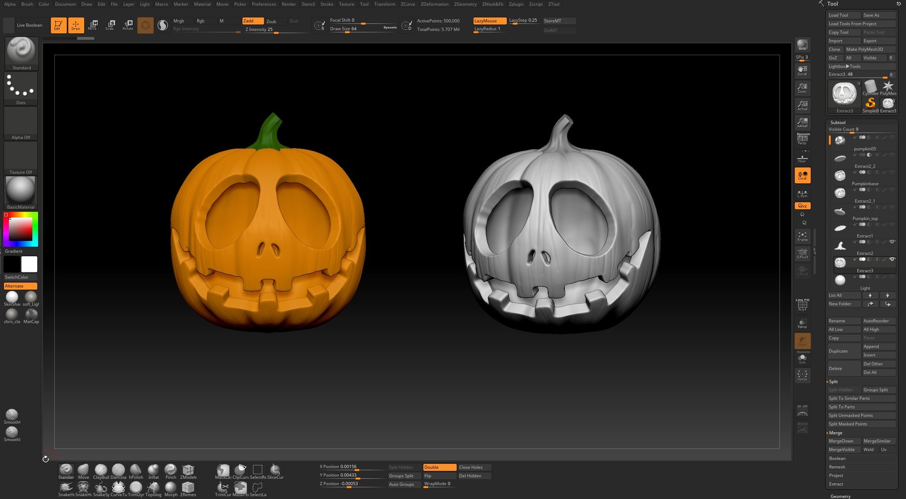 how to make a pumpkin in zbrush
