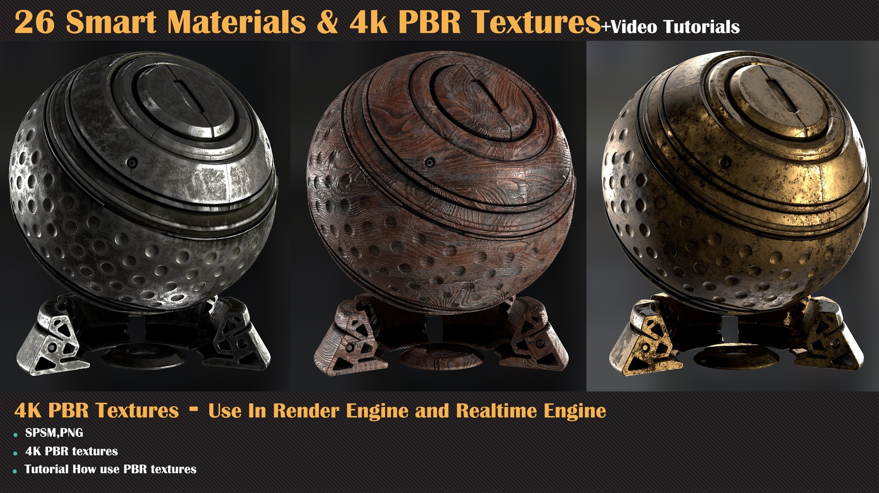 Milad Kambari - 20 Leather Smart Materials + PBR Textures - VOL 04