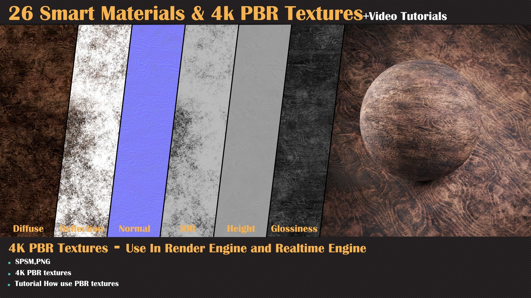 Milad Kambari - 20 Leather Smart Materials + PBR Textures - VOL 04