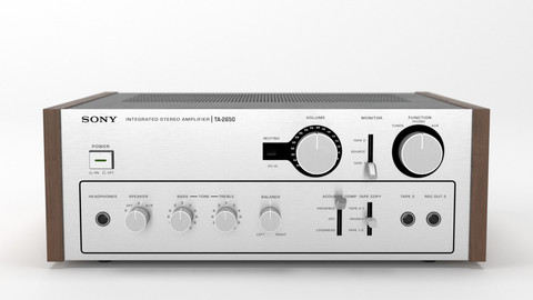 Sony TA-2650 Integrated Stereo Amplifier 3D model.