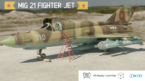 MiG 21 - Rigged & Animated - with Interior - M1