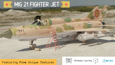 MiG 21 - Rigged & Animated - with Interior - M4