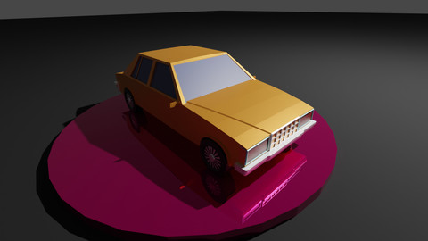 Low poly classic car